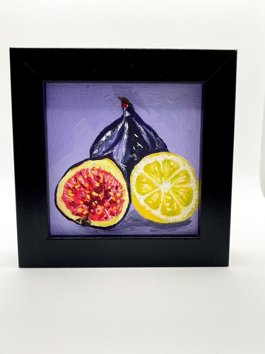 Quadro olio originale fico - , di
