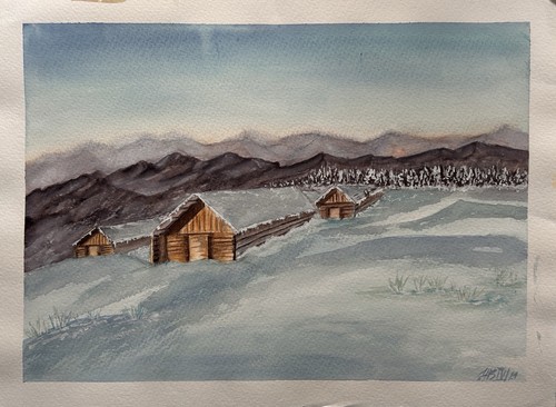 Quadro acquerello 39x40cm - quadro,