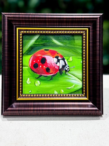 Lady bird quadro olio - lady, vintage