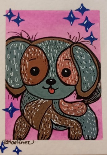 Aceo quadro originale cane - aceo,