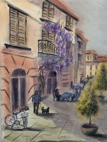 Cartolina acquerello fatto - acquerello,
