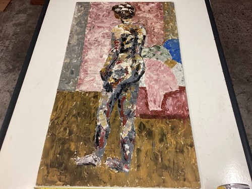 1965 signed abstract oil - , on